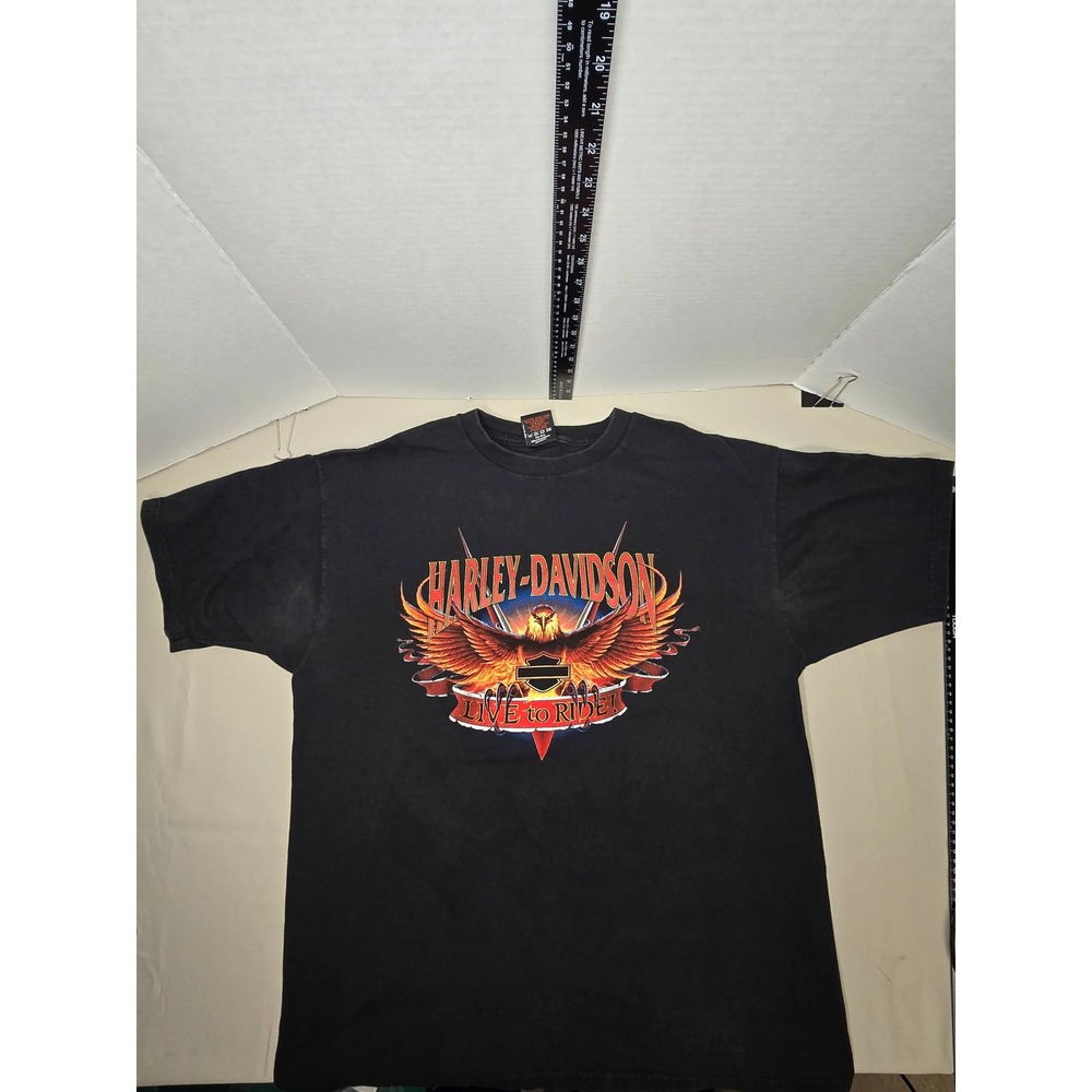 Harley-Davidson Men's XL TShirt Live to Ride Jacksonville FL Eagle Front